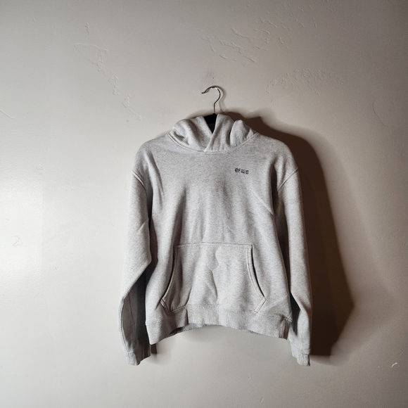 Figs Tops - Figs Heather Grey Off-Shift Hoodie Sweatshirt Size Medium